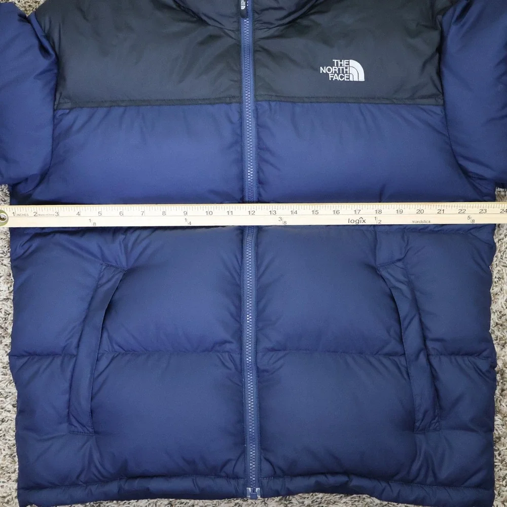 2009 The North Face Nuptse‎ 700 Puffer Jacket Medium Black Navy Blue Down